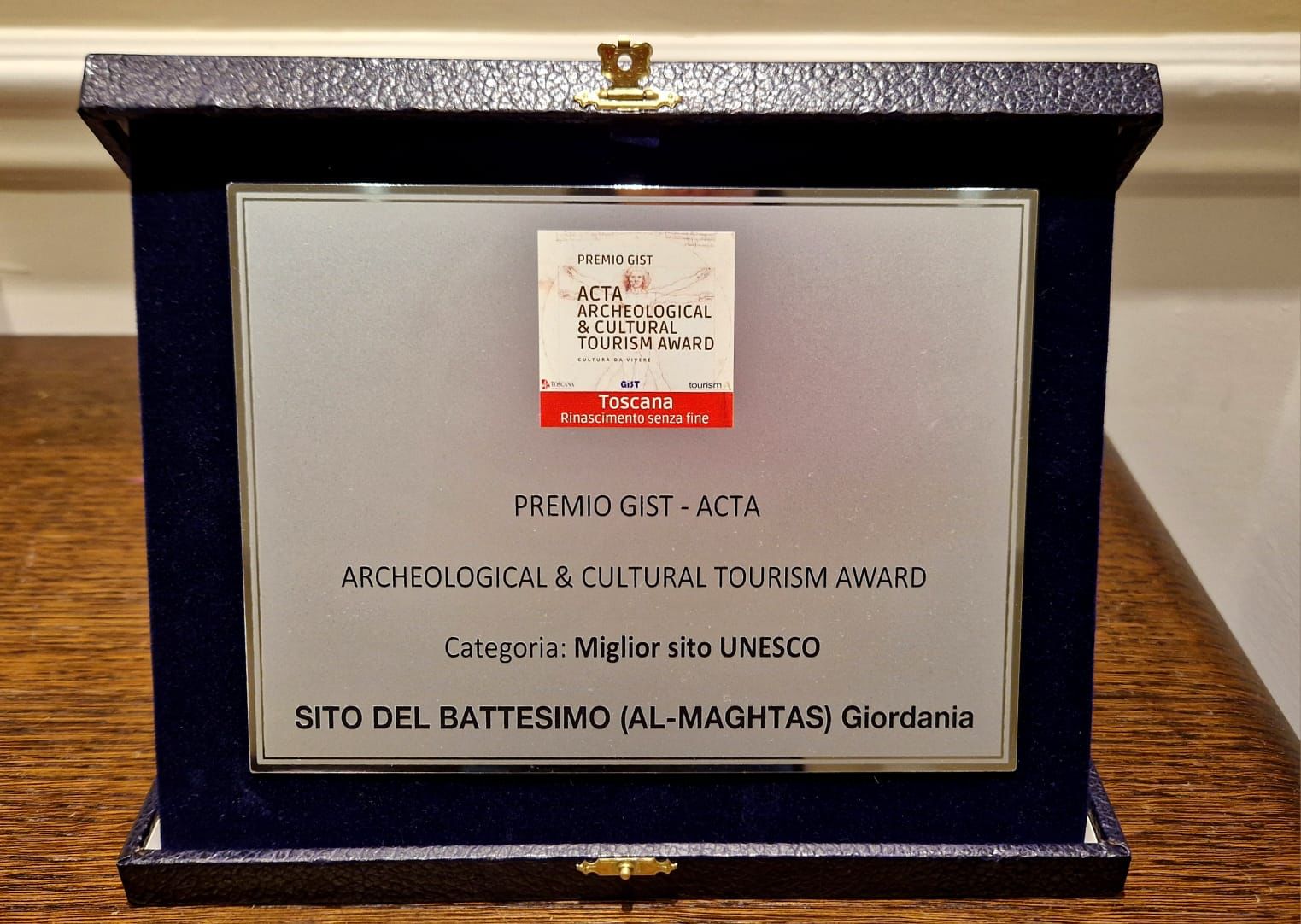 Baptism Site wins the GestActa World Award for Archaeological and Cultural Tourism for the year 2025